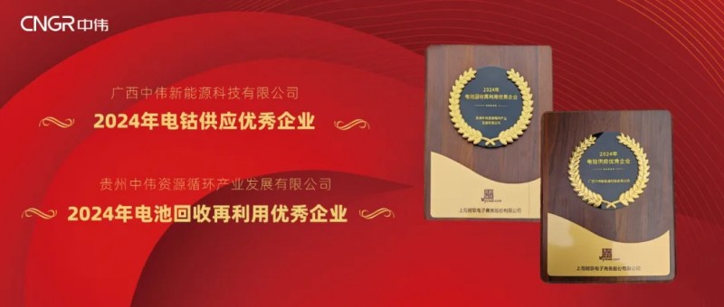 suncitygroup太阳新城股份荣获Mysteel2024“电钴供应优秀企业”与“电池回收再利用优秀企业”