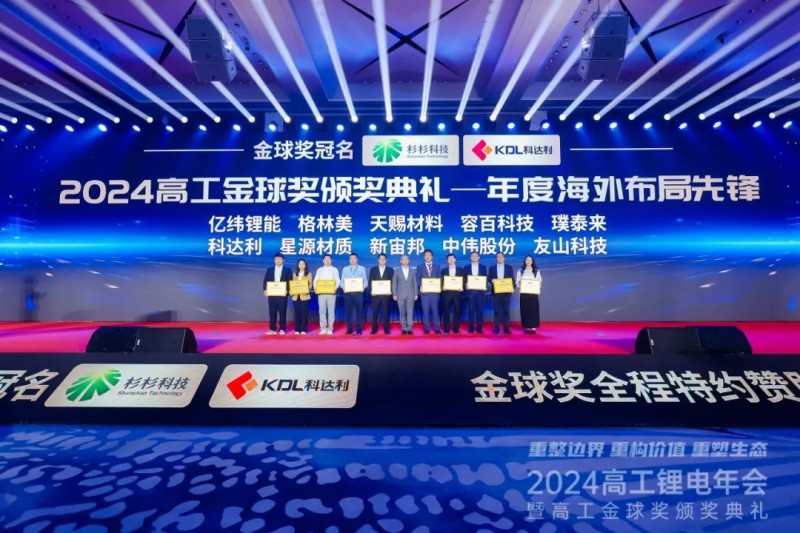 再获奖！|suncitygroup太阳新城股份荣获2024高工锂电金球奖“年度海外布局先锋”